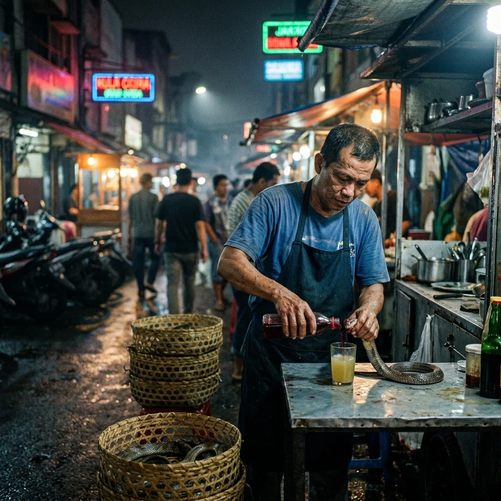 Cobra Blood Tonics: Jakarta's Midnight Apothecaries